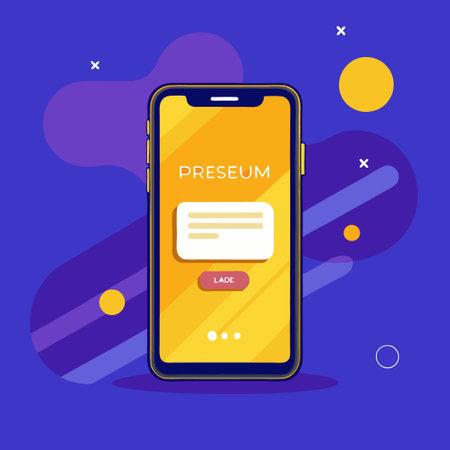 Sleek Smartphone Screen Mockup Template with Premium Designのイラスト素材