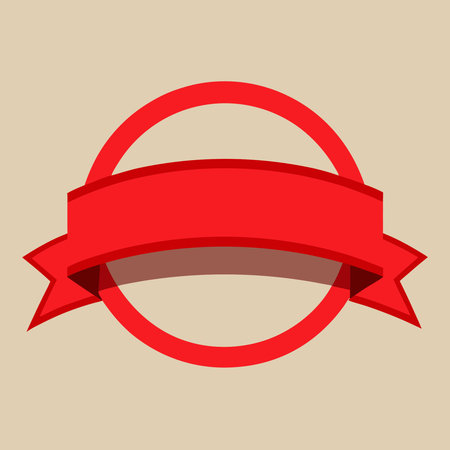 Red Ribbon Banner Vector Art for Realistic Label Designのイラスト素材