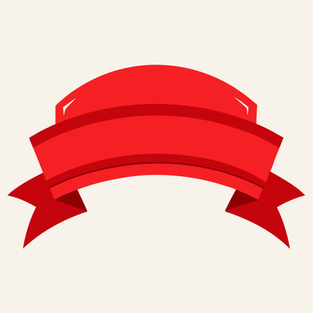Striking Red Ribbon Banner Vector Art for Eye-Catching Designのイラスト素材