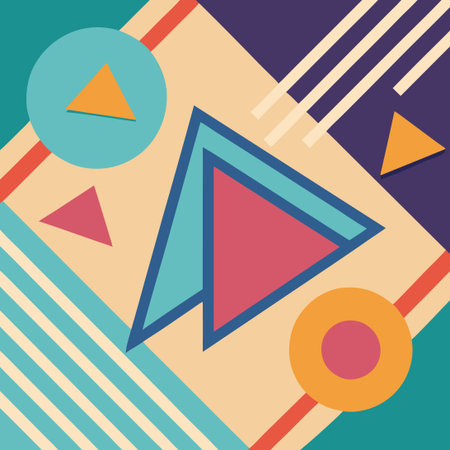 Geometric Elements Aesthetic Background with Simple Designのイラスト素材