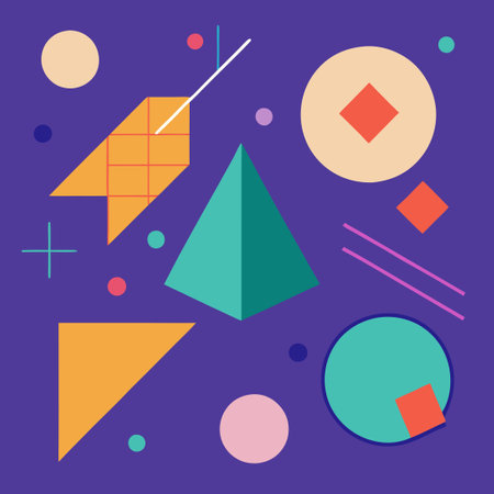 Geometric Elements Accentuate a Clean and Simple Backgroundのイラスト素材