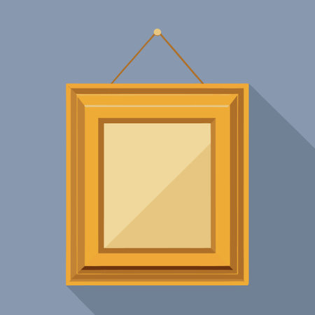 Sophisticated Golden Frame Adorning a Wall (2)のイラスト素材