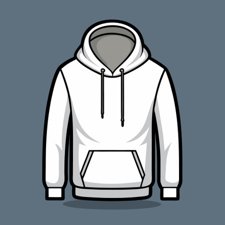 Effortlessly Sporty White Hoodie Mockup for Stylish Comfortのイラスト素材