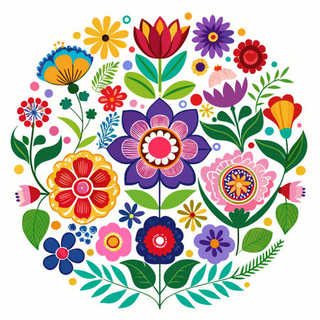 Enchanting Floral Tapestry: A Symphony of Summer Blooms in Vibrant Varietyのイラスト素材