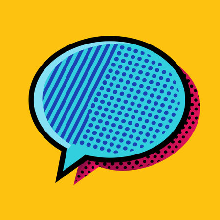 Vector Halftone Speech Bubbles in Various Shapes and Sizesのイラスト素材