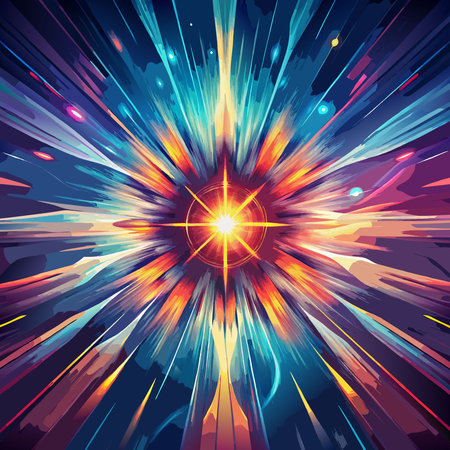Breathtaking Abstract of Glowing Lights Diffused in Motion
