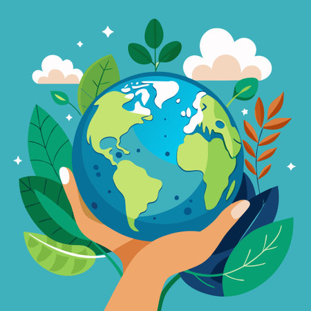 Environmentally Conscious Woman Embracing Sustainable Living Practicesのイラスト素材