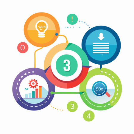 Modern Infographics Template for Outlining Three Key Steps in an Informative and Visually Engaging Mannerのイラスト素材