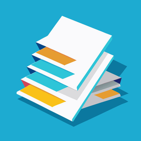 Stacked White Brochures Showcasing Elegant Presentations