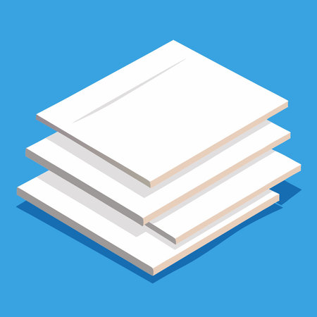 Three Tiered Stacked White Brochure Mockups for Marketing and Branding