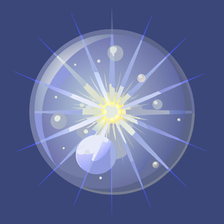 Transparent Light Flare Embellishing a Serene Backgroundのイラスト素材