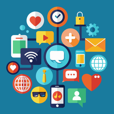 Comprehensive Collection of Social Media Vector Icons for Diverse Platformsのイラスト素材