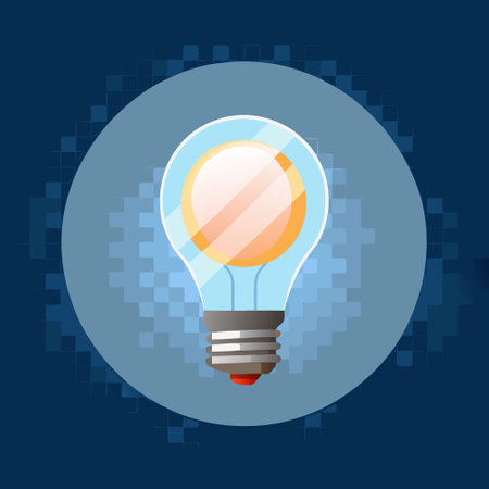 Translucent Light Bulb with Realistic Vector Illustrationのイラスト素材
