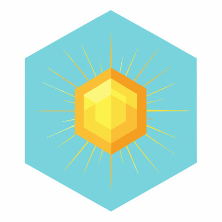 Luminescent Sunlight Flare Bursting Through Vector Lensのイラスト素材