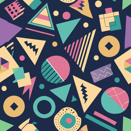 Retro Memphis Style Geometric Vector Shapes Collection for Modern Designs