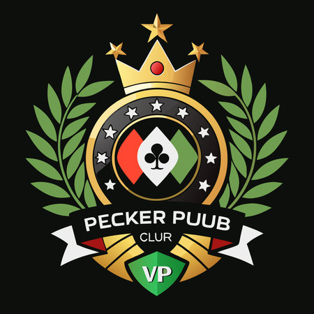 Luxurious Black and Golden VIP Poker Chip for High-Stakes Casino Gamesのイラスト素材