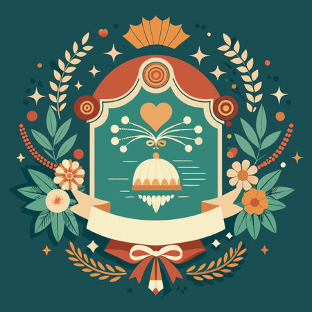 Vintage Decorative Elements for Wedding Invitations or Cardsのイラスト素材