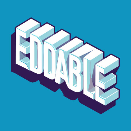 Create Stunning 3D Editable Vector Text Effects in White with Our Ready-to-Use Designのイラスト素材