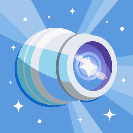Shimmering White Sparkles and Lens Flare Enhance Your Images with Magicのイラスト素材