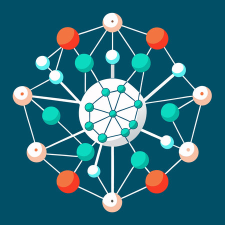 White Neural Network Illustration Depicting Artificial Intelligenceのイラスト素材