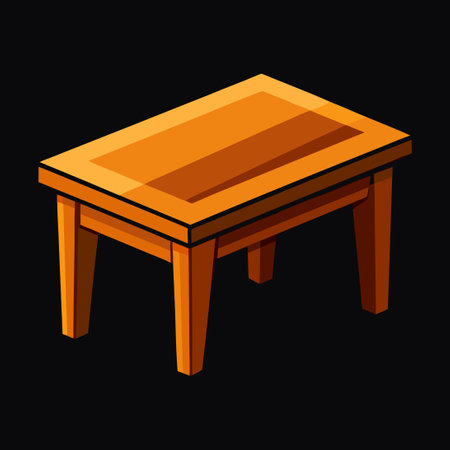 Rustic Wooden Table with a Black Background for Product Photographyのイラスト素材