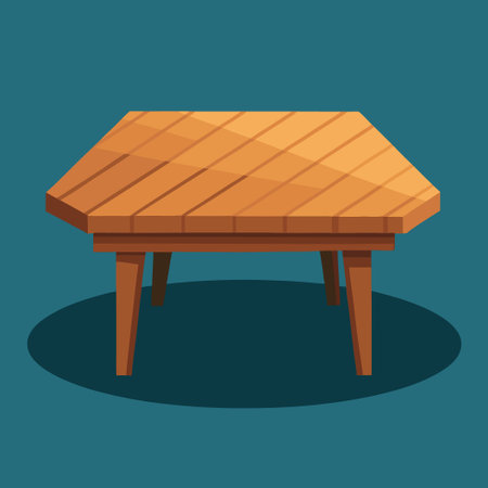 Minimalistic Product Display on a Wooden Tabletop with Background Blurのイラスト素材