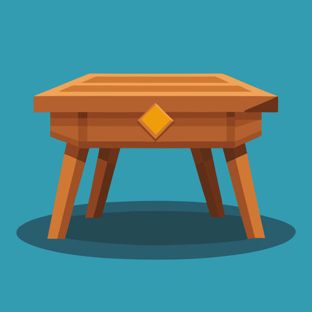 Rustic Wooden Table in a Product Display Background Settingのイラスト素材