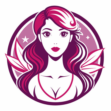Women's Beauty and Fashion Logo Vector Design for Marketing and Brandingのイラスト素材