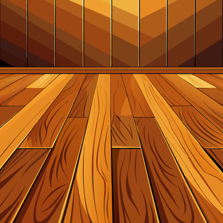 Warm and Inviting Wooden Floor Background for Interior Design Inspirationのイラスト素材