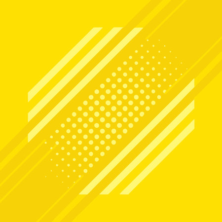 Vibrant Yellow Background Adorned with Halftone Linesのイラスト素材