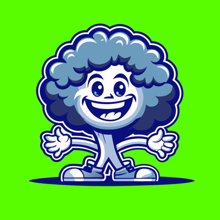 Cute Cartoon Curly Tree Mascot Character Mascotのイラスト素材