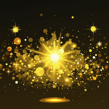 Abstract Firework Fountain of Sparkling Light Streamsのイラスト素材
