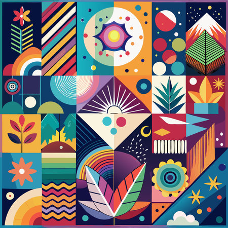 Enchanting Collection of Vibrant and Abstract Backgroundsのイラスト素材