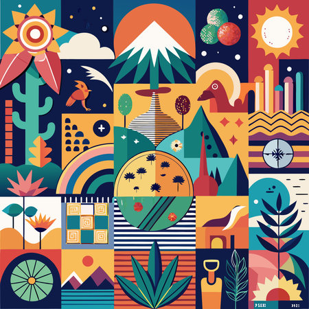 Immersive Abstract Art with Exotic and Trendy Design Elements