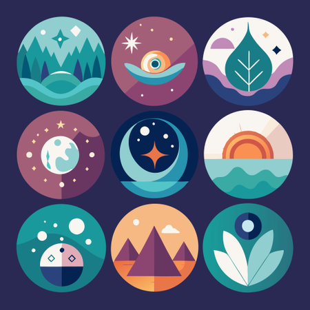 Modern Minimal Social Media Highlight Covers for Instagram Storiesのイラスト素材