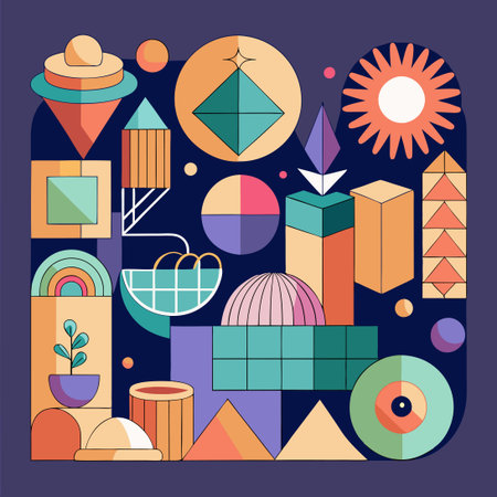 Eclectic Abstract Shapes in an Artfully Curated Collection