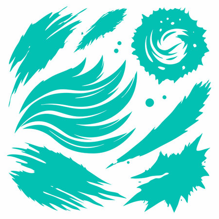 Abstract Turquoise Grunge Textures for Artistic Creations and Designsのイラスト素材