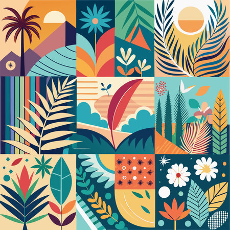 Immerse Yourself in a Tropical Paradise with Our Abstract Background Collection