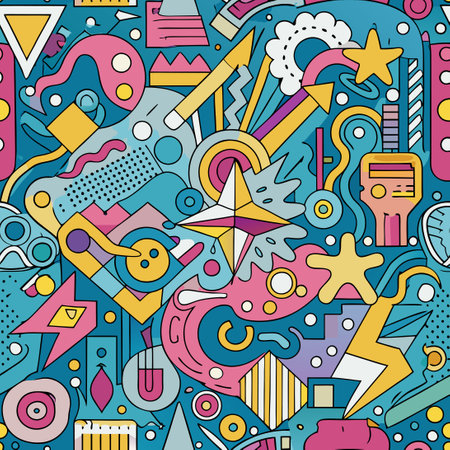Intricate and Abstract Doodle Elements for Creative Designsのイラスト素材