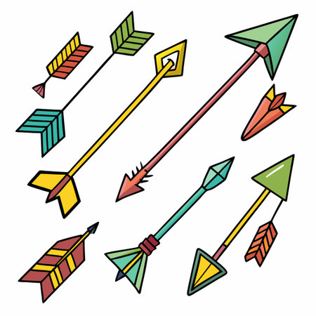 Hand-Drawn Arrow Collection: 6 Unique and Creative Designsのイラスト素材