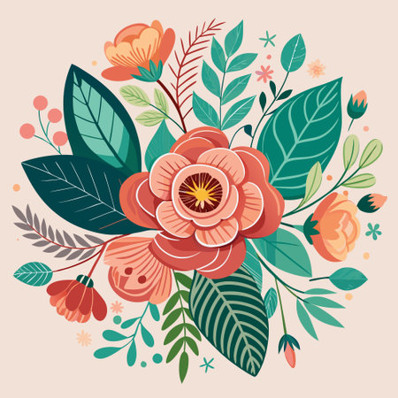 Elegant Floral Wedding Invitation with Vintage Car Illustrationのイラスト素材