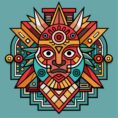 Intricate Aztec Decorative Elements Collection for Creative Designsのイラスト素材