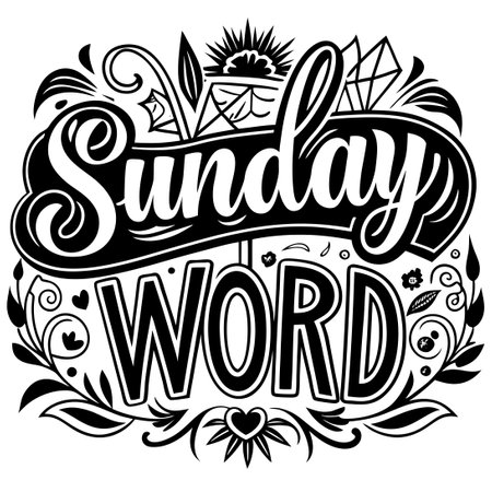 Vibrant Illustrated Word Weekend Typography in Pastel Huesのイラスト素材