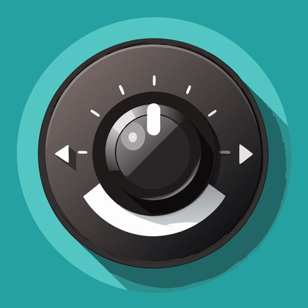 Sleek and Glossy Black Button for Volume Adjustmentのイラスト素材
