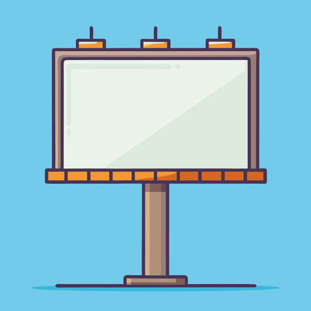 Blank Billboard Mockup for Outdoor Advertising Displayのイラスト素材