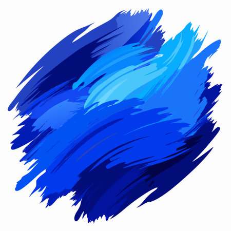 Textured Blue Abstract Acrylic Brush Stroke Background Artのイラスト素材