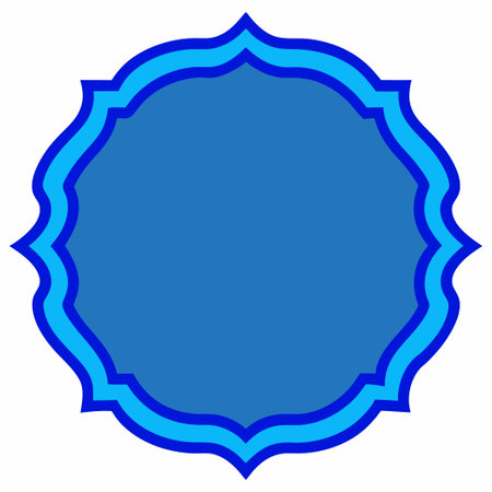 Blue Curve Shape Vector Graphic Template for Design Framingのイラスト素材
