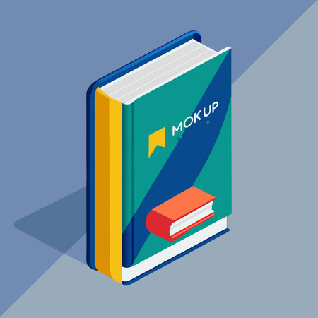 Customizable Book Mockups in Editable PSD Format with Changeable Colors