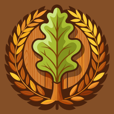 Rustic Brown Oak Wood Texture with Visible Grains for Backgroundsのイラスト素材