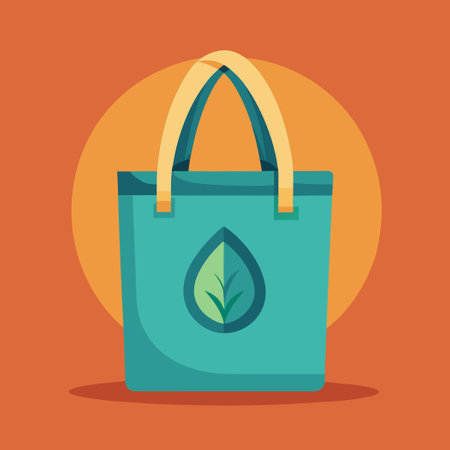 Eco-Friendly Canvas Tote Bag Mockup for Sustainable Shoppingのイラスト素材